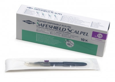 Feather Safeshield Disposable Sterile Scalpel, #15 (2980#15)