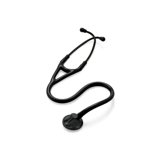 3M Littmann Master Cardiology Stethoscope, Black Plated Chestpiece and Eartubes, Black Tube, 27 inch (2161)