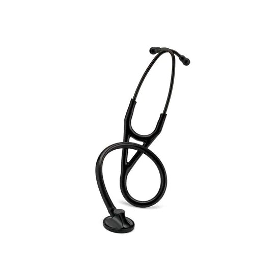 3M Littmann Master Cardiology Stethoscope, Black Plated Chestpiece and Eartubes, Black Tube, 27 inch (2161)