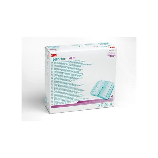 3M Tegaderm High Performance Foam Non-Adhesive Dressing, Fenestrated, 3-1/2" x 3-1/2" (90604)