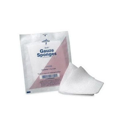 Medline Caring Nonsterile Gauze Sponge, 4" x 4", 8-ply, Bulk (PRM21408C)