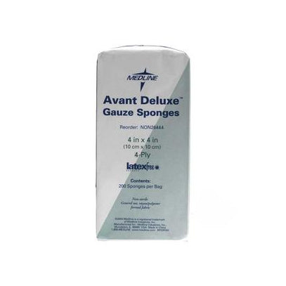 Medline Avant Deluxe Non-Sterile Gauze Sponge, 4" x 4", 4-Ply (NON26444)