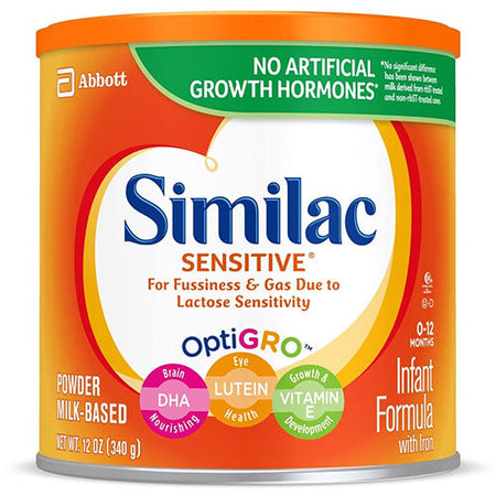 Abbott Nutrition Similac Sensitive Infant Formula Powder, 12 oz Can (5753978)