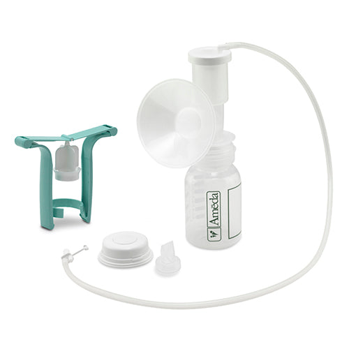 Ameda Single HygieniKit Milk Collection System with One-Hand Breast Pump Adapter (17150)