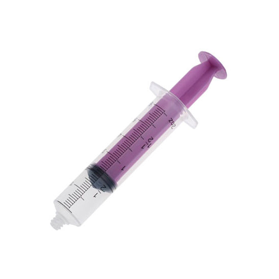 Amsino AMSure 60 mL Flat Top Piston Syringe with ENFit Tip, transition adapter included, Non-Sterile, Resealable Pole Bag (ENS115T)
