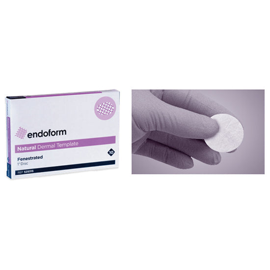 Aroa Biosurgery Endoform Natural Dermal Template, Fenestrated, 1" Disc (529315)