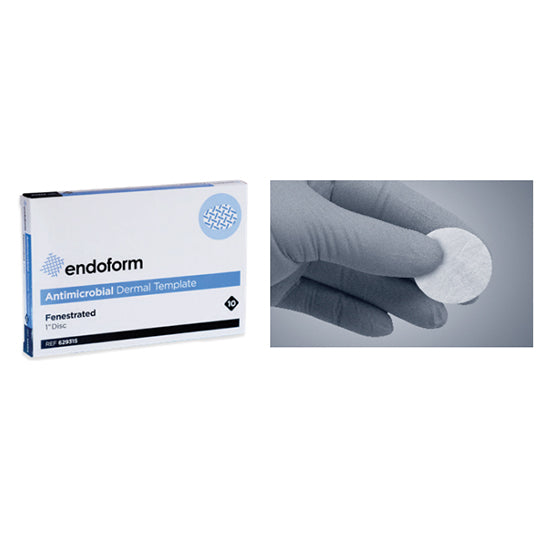 Aroa Biosurgery Endoform Antimicrobial Dermal Template, Fenestrated, 1" Disc (629315)