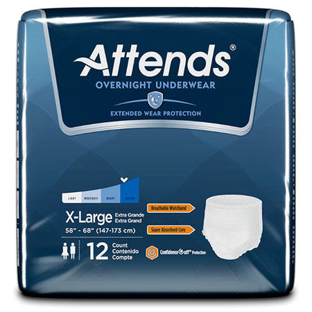 Attends Overnight Underwear with Extended Wear Protection, X-Large (APPNT40)