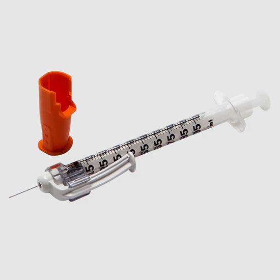 Becton Dickinson BD SafetyGlide 1mL Tuberculin Syringe with 27 G x 3/8 in Permanently Attached Needle(303327)