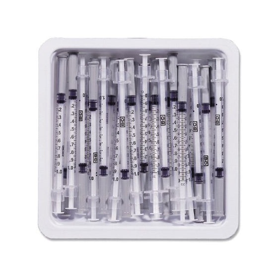 Becton Dickinson Allergist Tray with Permanently Attached Needle, 27G x 3/8", 1/2mL (305536)