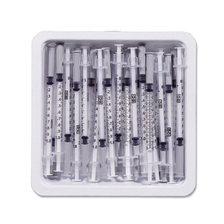 Becton Dickinson Allergist Tray with Permanently Attached Needle, 27G x 1/2", 1mL (305540)