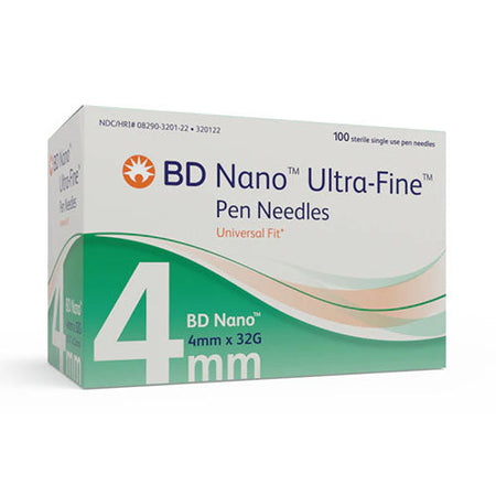 Becton Dickinson BD Ultra-Fine Nano Pen Needles 4mm x 32G (320122)