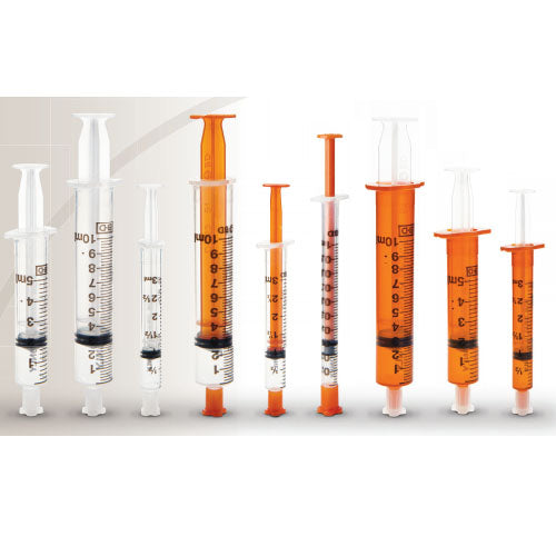 Becton Dickinson BD Amber Oral Syringe with non Luer tip 1mL (305207)
