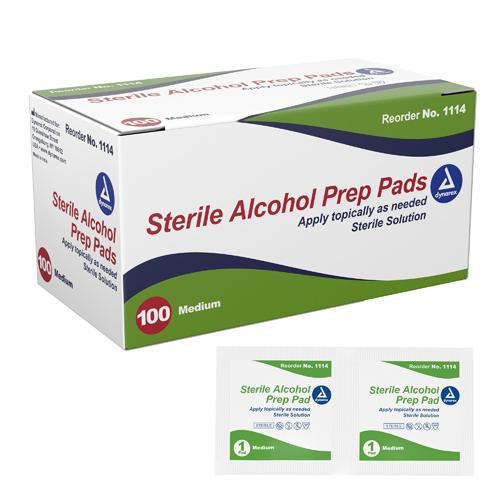 Dyranex Alcohol Prep Pads, Sterile, Medium