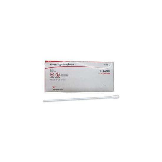 Cardinal Health Cotton Tipped Applicator, with Plastic Shaft, 6" (C15050-006)