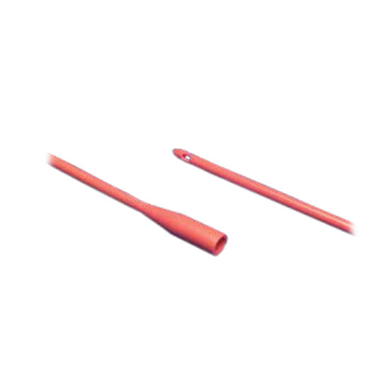 Cardinal Health Curity Ultramer Red Rubber Urethral Catheter, 12" L, Hydrophilic Coating, 12 Fr (8412)