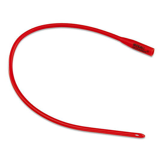 Cardinal Health Curity Ultramer Red Rubber Urethral Catheter, Coude, 16" L, Hydrogel-Coated, 14 Fr (8403)