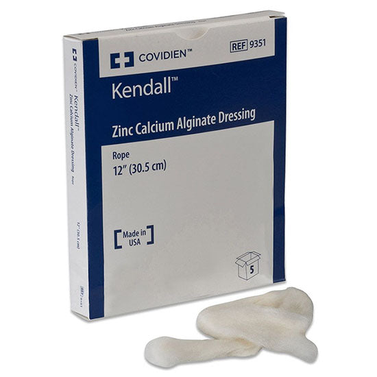 Kendall Zinc Calcium Alginate Dressing, 12" Rope (9351)