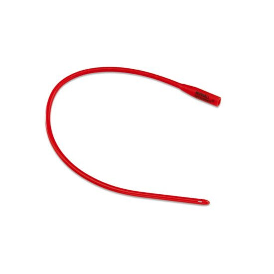 Cardinal Health Dover Red Rubber Urethral Catheter, 12" Length, Smooth Rounded Tip, 8 Fr (8887660085)
