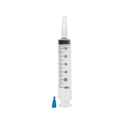 Cardinal Health Flat Top Catheter Tip Irrigation Syringe with Tip Protector, 60mL (60CCFT)