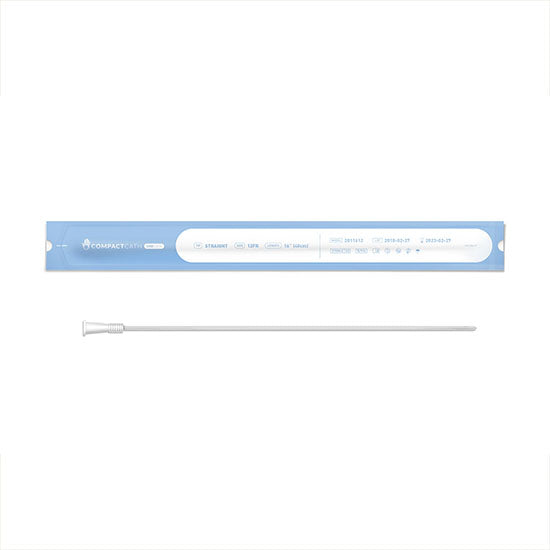 CompactCath OneCath Intermittent Urinary Catheter, 12FR, 16", Straight (201-1612), 25/EA