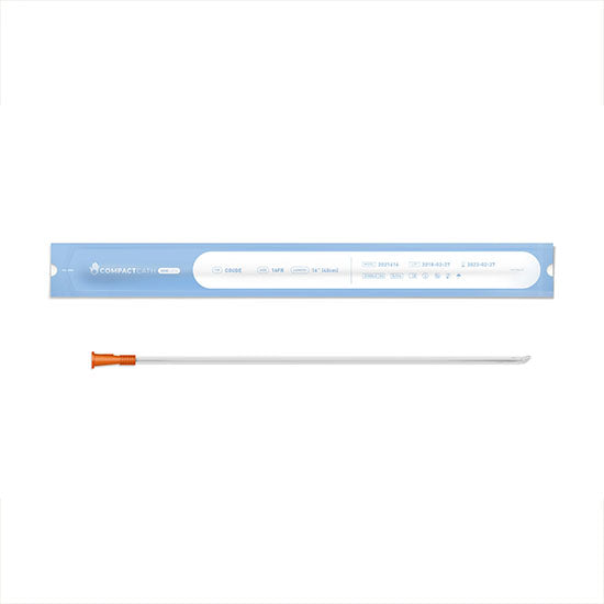 CompactCath OneCath Intermittent Urinary Catheter, 16FR, 16", Coude (202-1616), 25/EA
