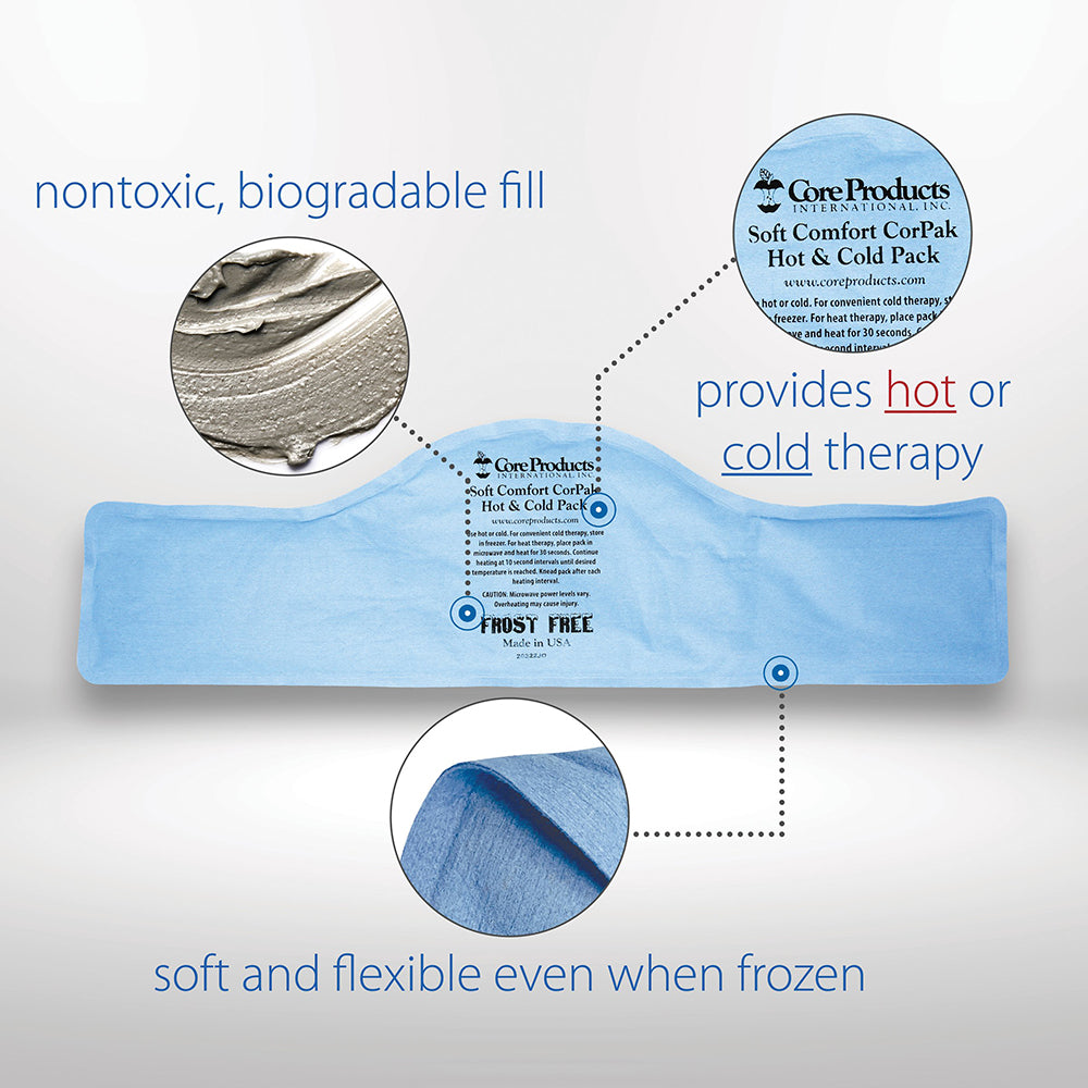 Core Products Soft Comfort CorPak Hot & Cold Therapy Pack, Cervical, 6" x 20" (ACC-552)