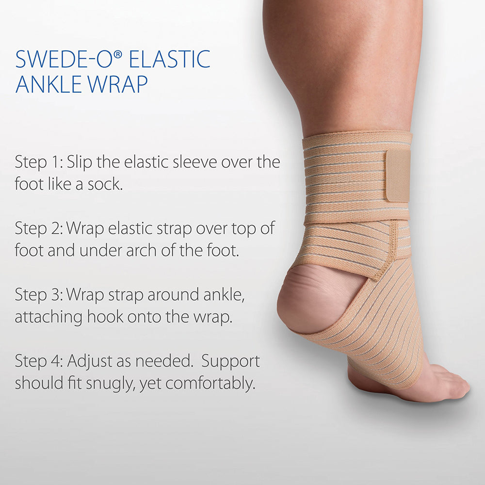 Core Products Swede-O Elastic Ankle Wrap, Small/Medium (AKL-6323-SMD)
