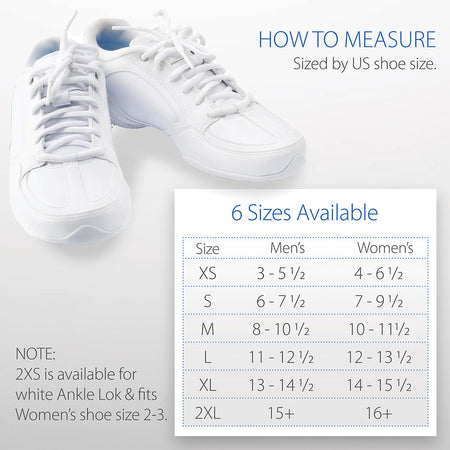 Core Products Swede-O Ankle Lok Brace, Padded Tongue Size Chart