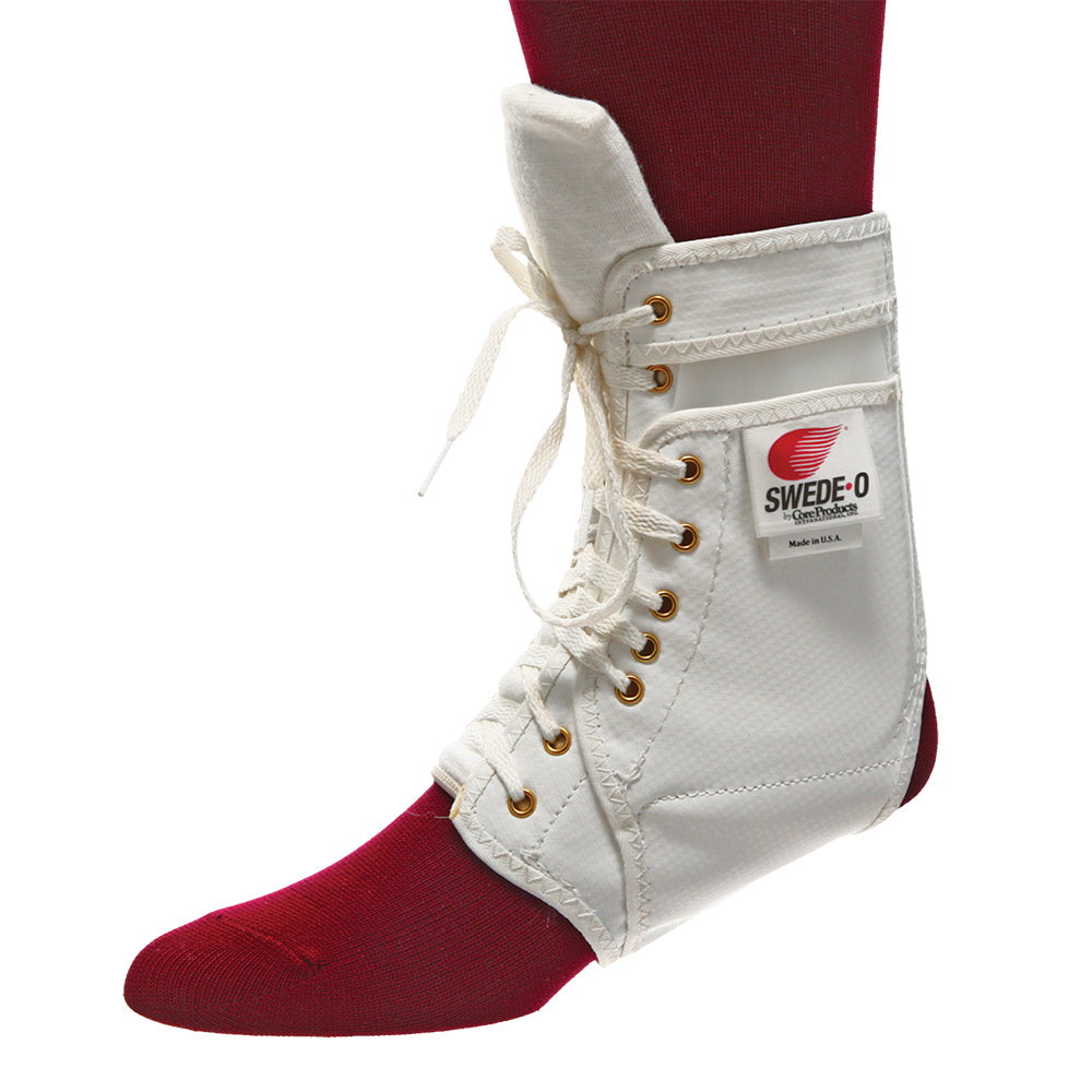 Core Products Swede-O Ankle Lok Brace, Padded Tongue, White, X-Large (AKL-6330-WH-1XL)