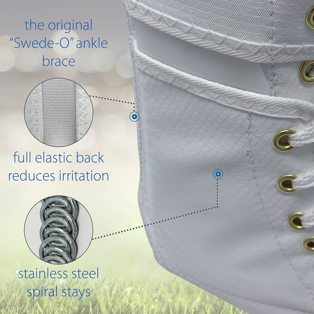 Core Products Swede-O Ankle Lok Brace, White, Medium (AKL-6331-WH-MED)
