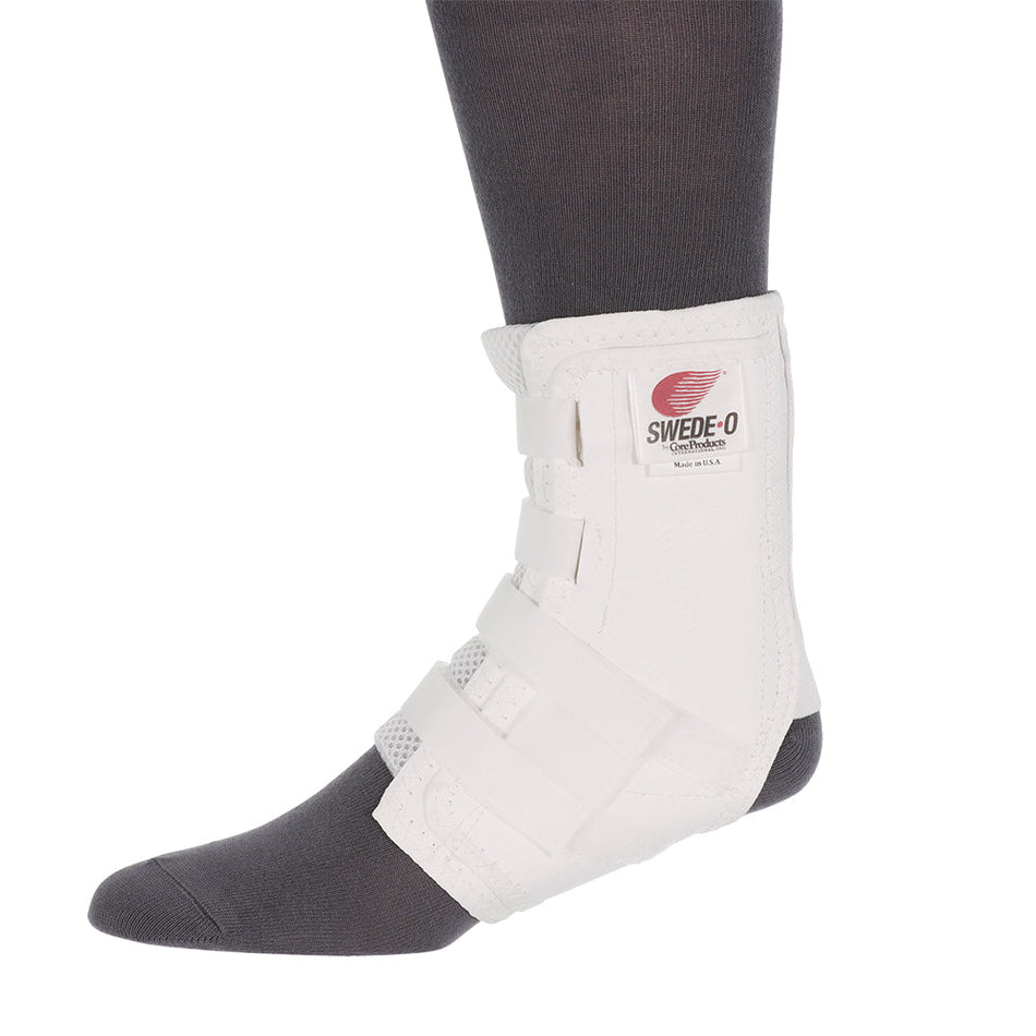 Core Products Swede-O Easy Lok Ankle Brace, White, Medium (AKL-6332-WH-MED)