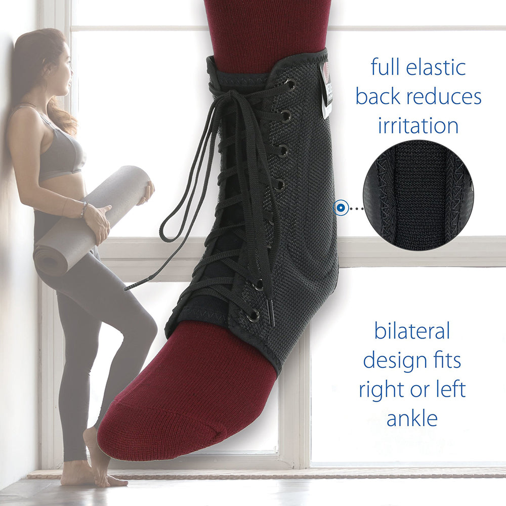 Core Products Swede-O Trim Lok Ankle Brace, Black, X-Small (AKL-6333-BK-1XS)