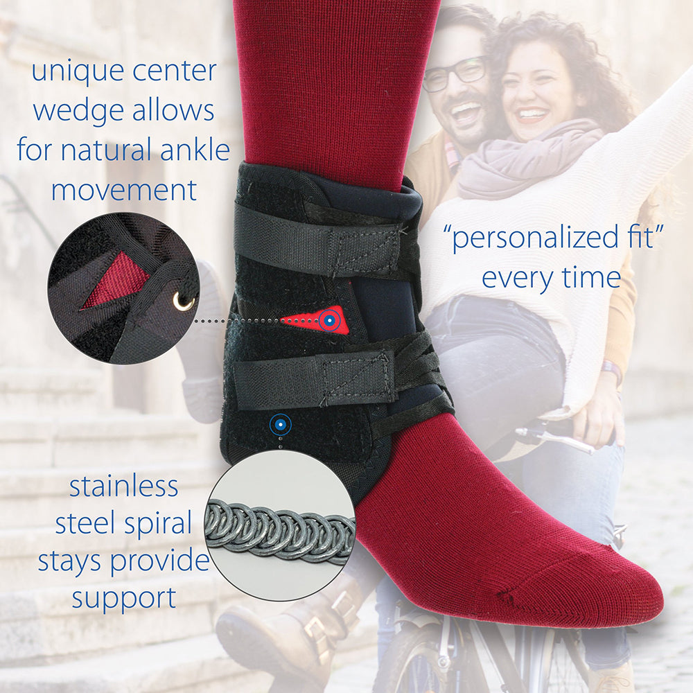 Core Products Swede-O PowerWrap Ankle Brace, Black, X-Large (AKL-6350-BK-1XL)