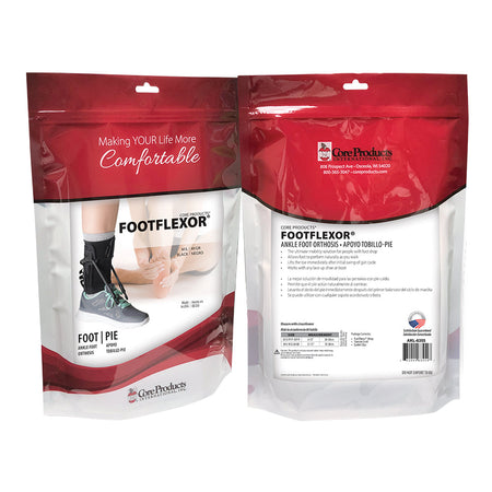 Core Products FootFlexor Ankle Foot Orthosis, Black, OSFM (AKL-6355)