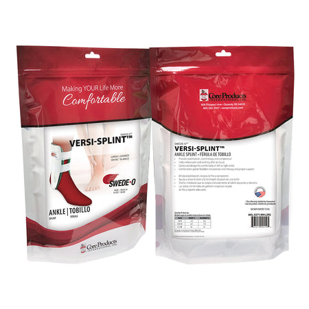 Core Products Swede-O Versi-Splint, White, Large (AKL-6371-WH-LRG)