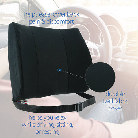 Core Products Sitback Rest Standard Lumbar Support, Black (BAK-400-BK)