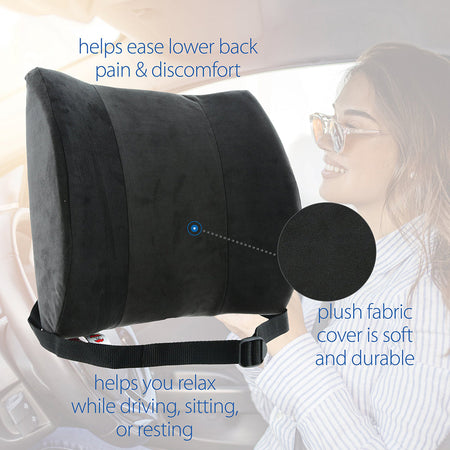 Core Products Sitback Rest Deluxe Lumbar Support, Black (BAK-401-BK)