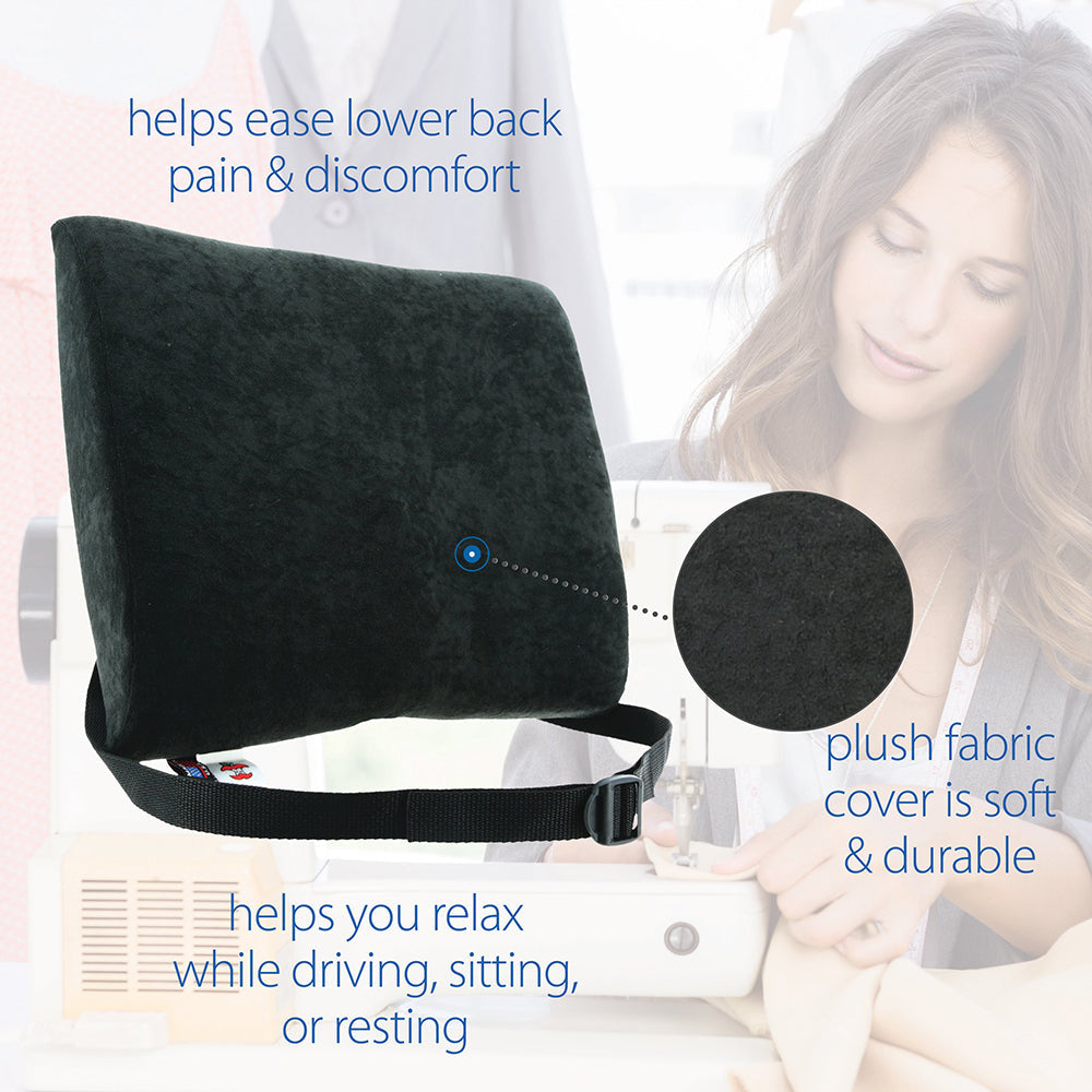 Core Products SlimRest Deluxe Lumbar Support, Black (BAK-411-BK)