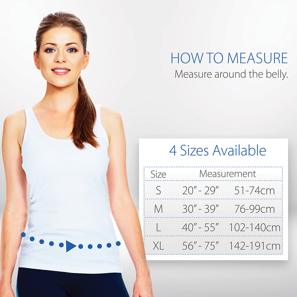 Core Products Better Binder Abdominal Support Size Chart