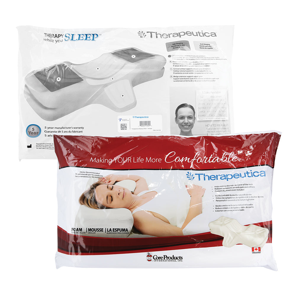 Core Products Therapeutica Orthopedic Sleeping Pillow, Average, Lite (FOM-133-AVG)