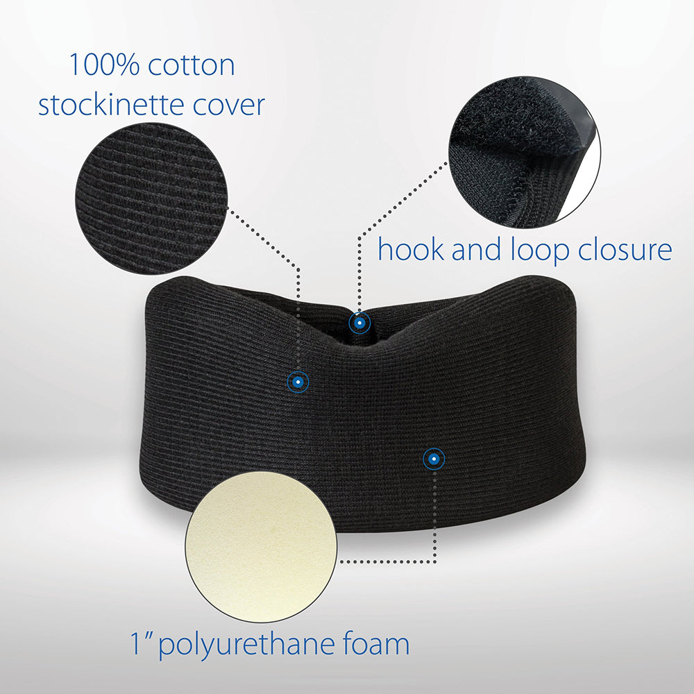 Core Products Foam Cervical Collar, 3", Black (CLR-6261)