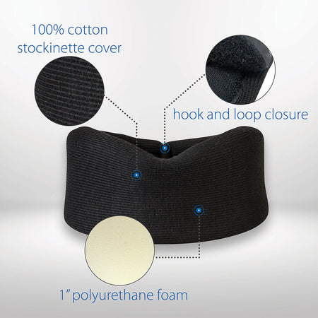Core Products Foam Cervical Collar, 2-1/2", Black (CLR-6260)