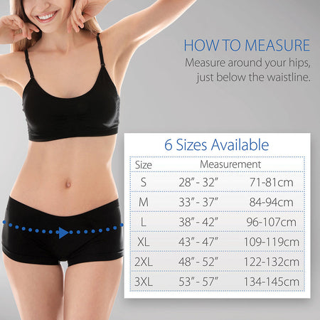 Core Products Triple Action Elastic Back Support with Pad Size Chart