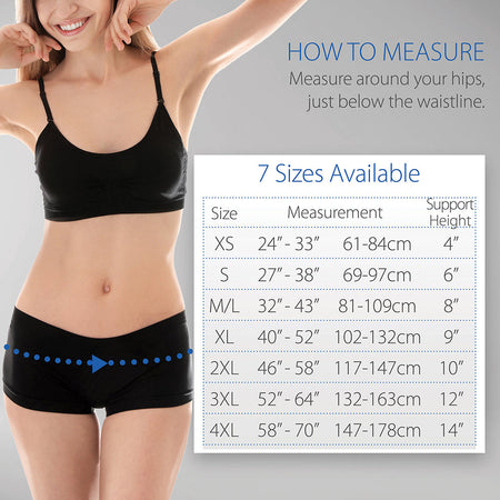 Core Products CorFit System LS Back Support Size Chart