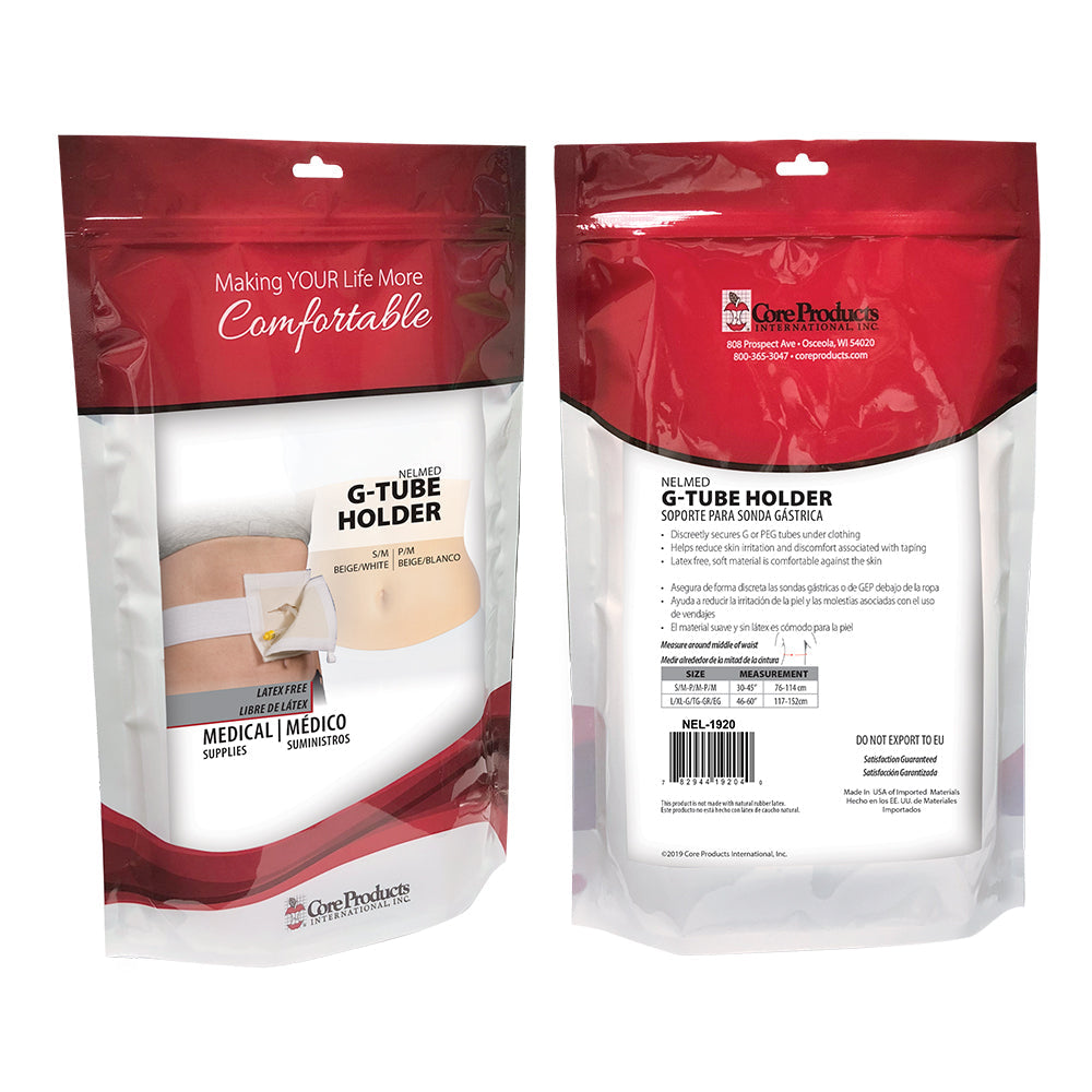 Core Products NelMed G-Tube Holder, Small/Medium, 2 Pack (NEL-1920)