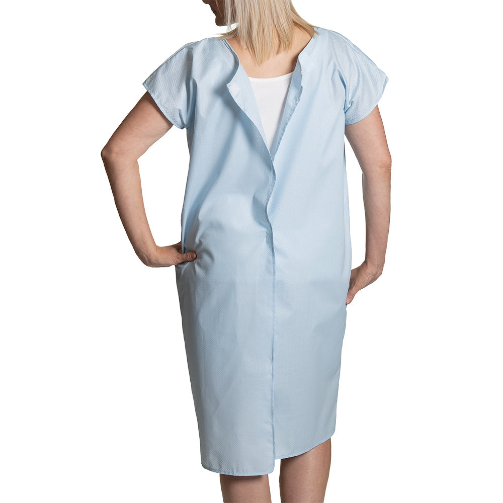Core Products Patient Gown, Full Open, Blue, Large (PRO-953-LRG)