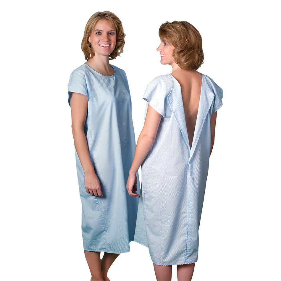 Core Products Patient Gown, Full Open, Blue, Large (PRO-953-LRG)