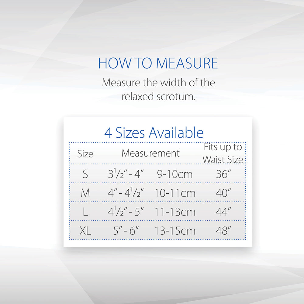 Core Products Scrotal Suspensory Size Chart