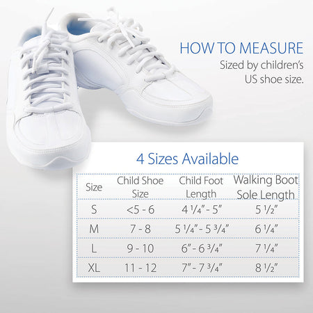 Core Products Swede-O Pediatric Walking Boot Size Chart